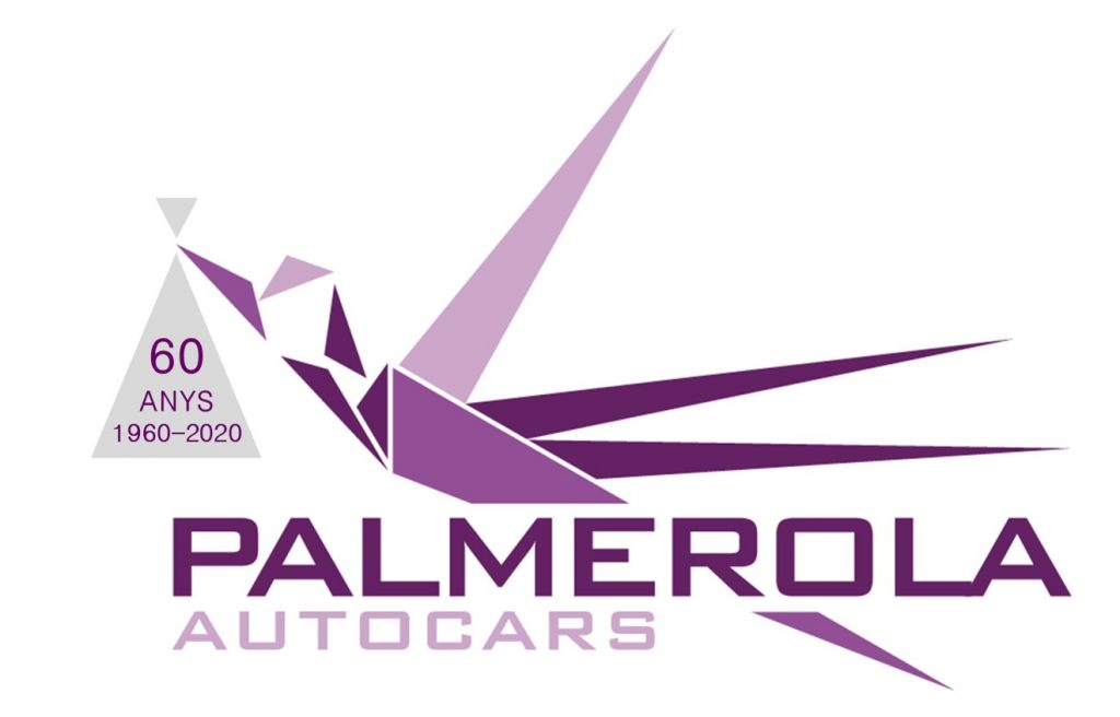 Logotip 60 anys Autocars Palmerola